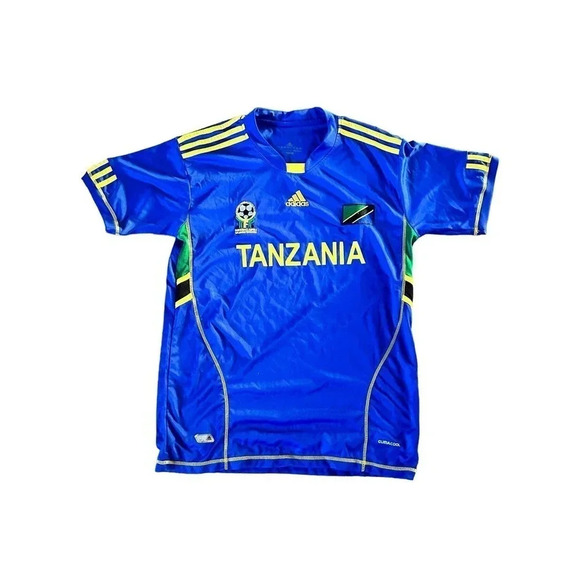 Adidas Tanzania Football Soccer Federation Men’s Blue Jersey Shirt XL - Picture 1 of 5